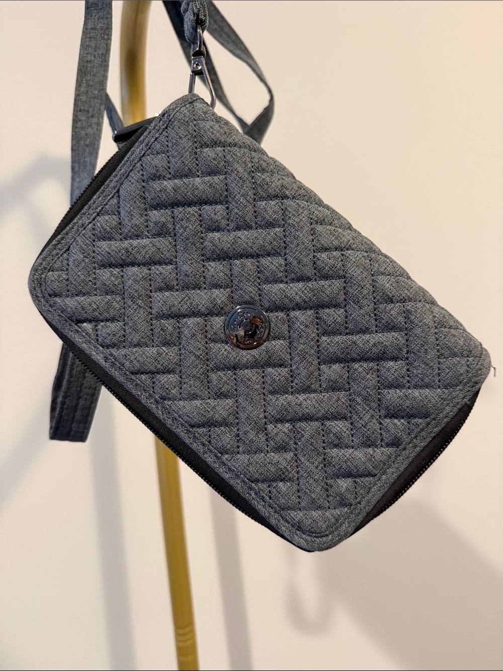 Lug Quickstep Convertible Wallet Crossbody RFID Wristlet Heather Gray